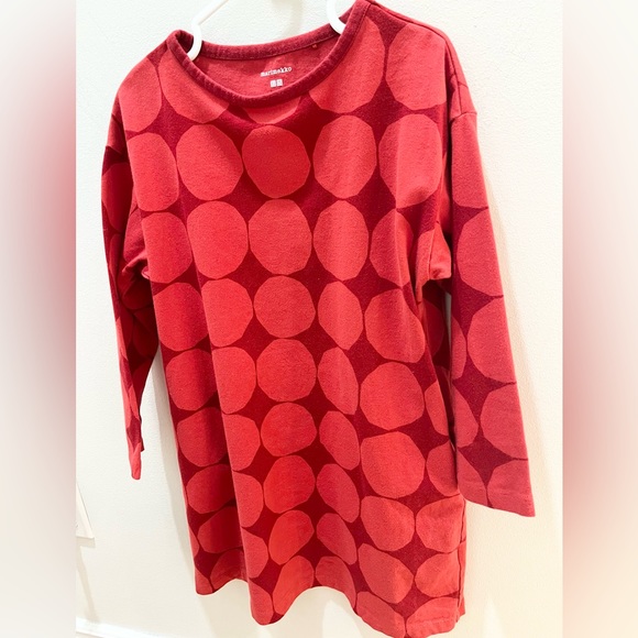 Marimekko x Uniqlo Limited Edition Girls Jersey Tunic Dress Polka Dot Size 130 - Picture 5 of 9
